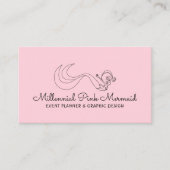 Blush Pink Millennium Mermaid Visitenkarte (Vorderseite)