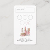 Blush Pink Minimal Chic MakeUp Artist Beruflich Visitenkarte (Rückseite)