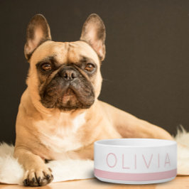 Blush Pink Minimal farbenfroher Personalisierter H Napf