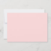 Blush Pink | Minimal Feminine Monogram Design Mitteilungskarte (Rückseite)