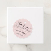 Blush Pink Minimal Modern Danke Babydusche Geschenkanhänger (Beispiel)