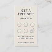 Blush Pink Minimalist Small Business Loyalty Card Visitenkarte (Vorderseite)