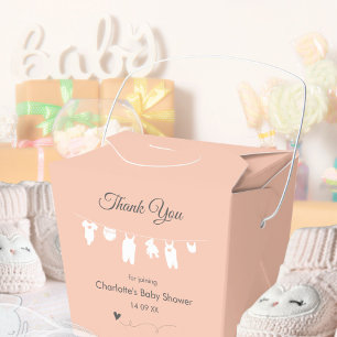 Blush Pink Minimalistisch Baby Girl Dusche Geschenkschachtel