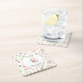 Blush Pink Mint Floral Butterfly Bridal Shower  Untersetzer (Vor Ort)