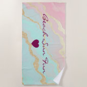 Blush Pink Mint Gold Luxury Popular Collection Strandtuch (Vorderseite)