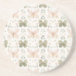 Blush Pink Mint Green Butterflies  Getränkeuntersetzer<br><div class="desc">Blush Pink Mint Green Butterflies</div>