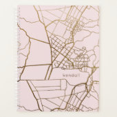 Blush Pink mit Gold-Look Karte und Name Planer (Vorderseite)