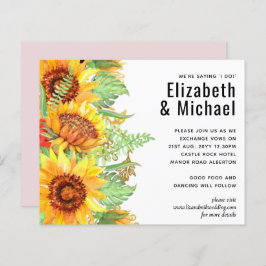 Blush Pink mit Sonnenblumen Hochzeitbudget