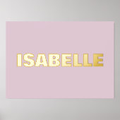 BLUSH PINK Modern Bold EDITABLE TEXT GOLD Foliendrucke (Vorderseite)