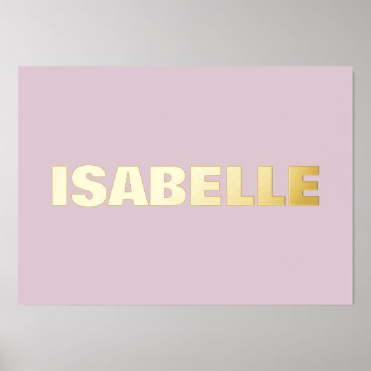 BLUSH PINK Modern Bold EDITABLE TEXT GOLD Foliendrucke (Vorderseite)
