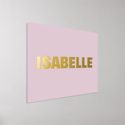 BLUSH PINK Modern Bold EDITABLE TEXT GOLD Foliendrucke (Ablage )