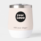 Blush Pink Modern Custom Company Logo Slogan (Vorderseite)