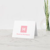 Blush Pink Modern Monogram Personalized Name  (Vorderseite)