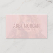 Blush Pink Modern Photo Makeup Business Card Visitenkarte (Vorderseite)