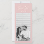 Blush Pink Modern Script Couples Shower Invitation (Rückseite)
