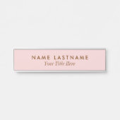 Blush Pink Modern Simple Girl Minimalistisch Türschild (Vorderseite )