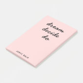 Blush Pink Modern Stylish Script Design Post-it Klebezettel (angewinkelt)