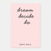 Blush Pink Modern Stylish Script Design Post-it Klebezettel (Vorderseite)