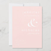 Blush Pink Moderne Ampere und Typografie Hochzeit Save The Date (Vorderseite)