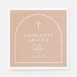 Blush Pink Moderne Bogenschrift Minimalistische Ta Serviette