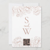 Blush Pink Moderne Boho Classic Minimalistische Ho Einladung (Rückseite)