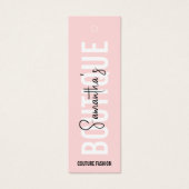 Blush Pink Moderne Kleidung Boutique Hang Tags (Vorderseite)