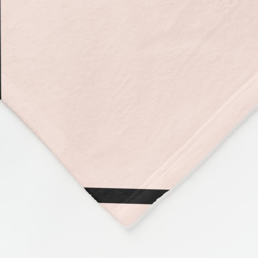 Blush Pink Moderne Luxury Girly Monogram Initial Fleecedecke (Ecke)