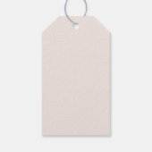 Blush Pink Moderne Minimal elegante Monogram Weddi Geschenkanhänger (Rückseite)