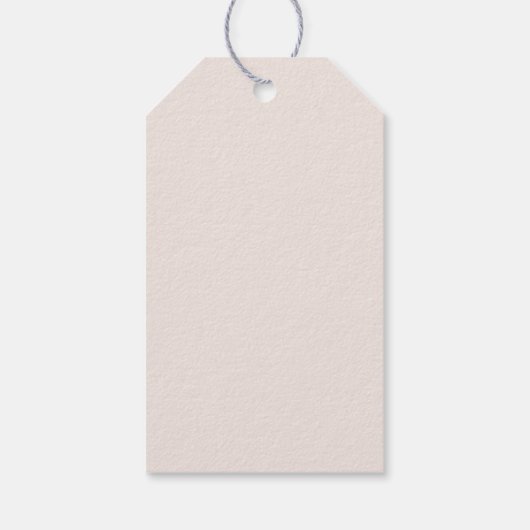 Blush Pink Moderne Minimal elegante Monogram Weddi Geschenkanhänger (Rückseite)