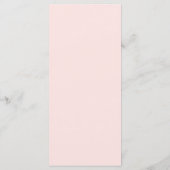 Blush Pink Moderne Minimalistische Akzente Hochzei Menükarte (Rückseite)