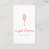 Blush Pink Moderne Minimalsit Whisk Bäckerei Visitenkarte (Vorderseite)