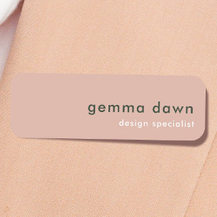 Blush Pink Moderne Minimine Feminine Girly Namensschild