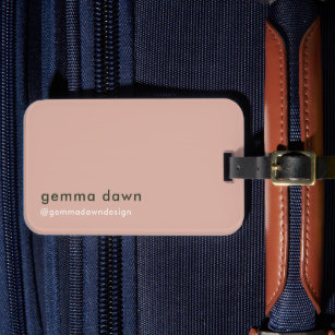 Blush Pink Moderne Minimine Girly Instagram Gepäckanhänger