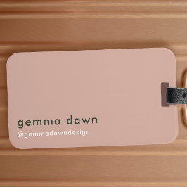 Blush Pink Moderne Minimine Girly Instagram Gepäckanhänger