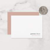 Blush Pink Moderne Minimine Girly Instagram Mitteilungskarte (Vorderseite/Rückseite Beispiel)