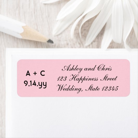 Blush Pink Moderne Personalisierte Hochzeitseinlad (Insitu)