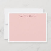 Blush Pink Moderne Vorlage Elegante Kalligraphie (Vorderseite)