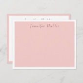 Blush Pink Moderne Vorlage Elegante Kalligraphie (Vorne/Hinten)