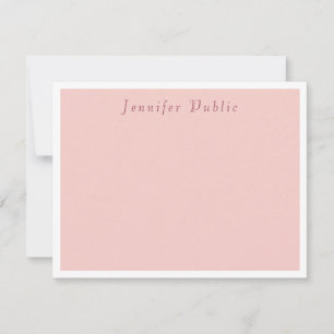 Blush Pink Moderne Vorlage Elegante Kalligraphie