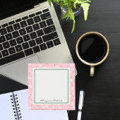 Blush Pink Moderne Wildblumen Post-it Klebezettel