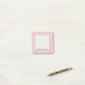 Blush Pink Moderne Wildblumen Post-it Klebezettel (Auf Schreibtisch)