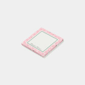Blush Pink Moderne Wildblumen Post-it Klebezettel (angewinkelt)
