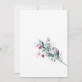 Blush Pink Moderner Film Blumenzehen Dankeskarte (Rückseite)