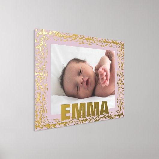 BLUSH PINK | MODERNER GOLD-TEXTURE-FOTO FOLIENDRUCKE (Ablage )