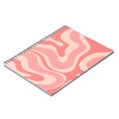 Blush Pink Moderner Retro Liquid Swirl Abstrakt Notizblock (Linke Seite)