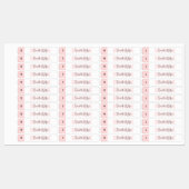 Blush Pink Modernes Kleidungssiegel für die Größen Etiketten (Blatt)