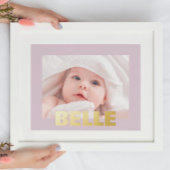 BLUSH PINK Modernes, kühl EDITABLE TEXT GOLD FOTO Foliendrucke