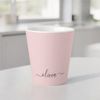 Blush Pink Modernes Script Name Girl Monogram