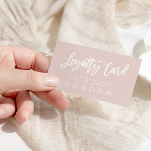 Blush Pink Modernes Skript Treuekarte