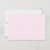 Blush Pink Modernes Skript | Wahl zum Hochzeitsess RSVP Karte (Rückseite)